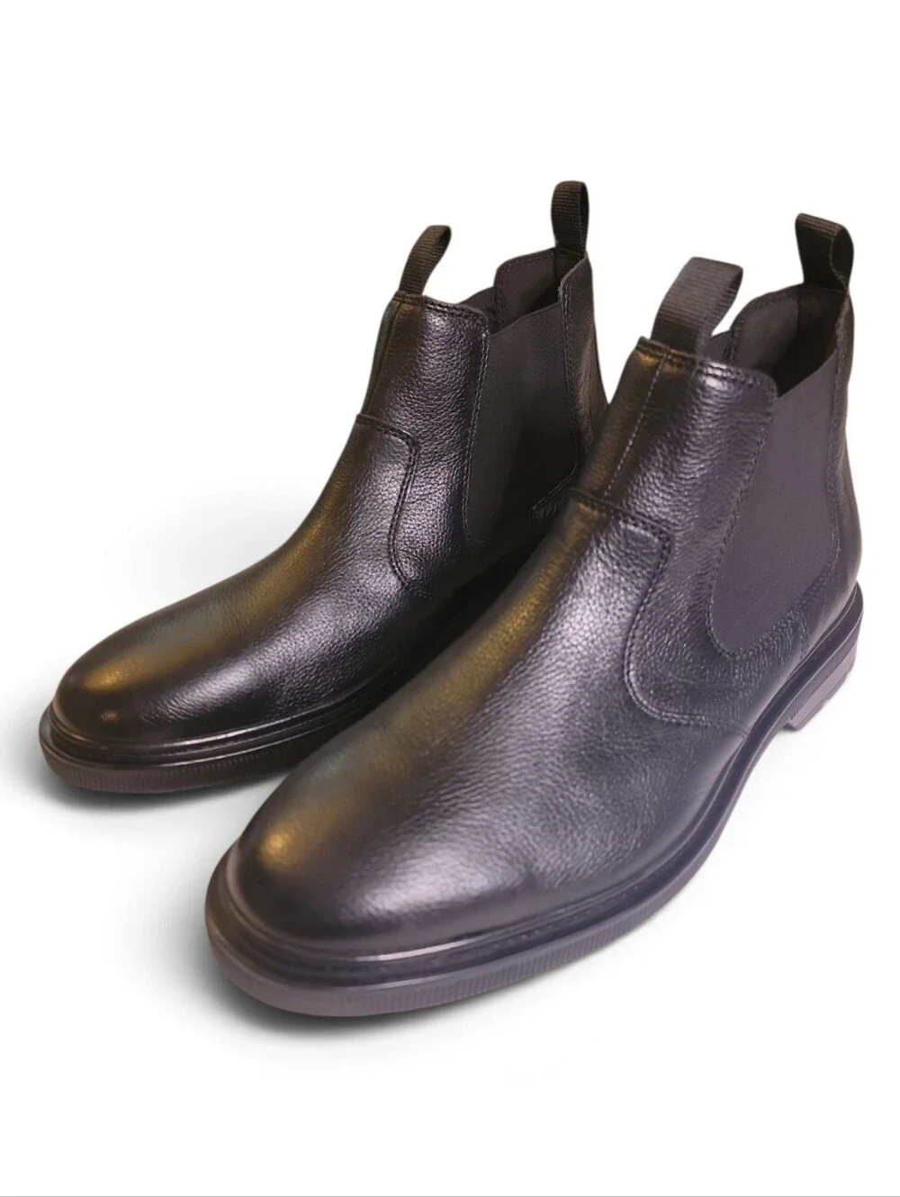 Clarks Burchill Up Chelsea Boots Mens 13 M Black Leather NEW 26179401